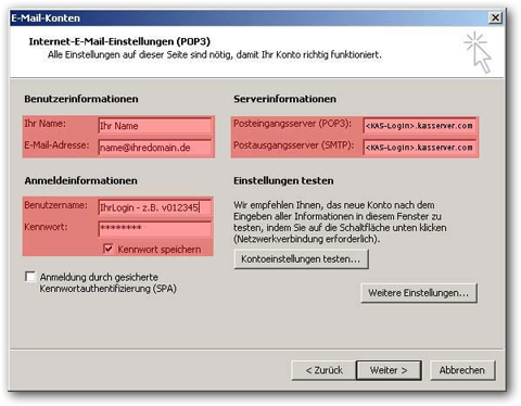 Anleitung Outlook 2002+2003 - Schritt 6