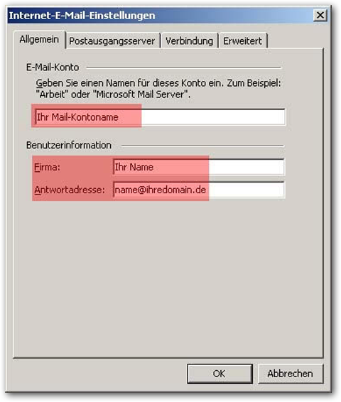 Anleitung Outlook 2002+2003 - Schritt 8
