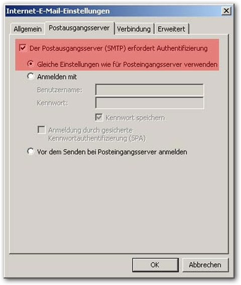 Anleitung Outlook 2002+2003 - Schritt 10