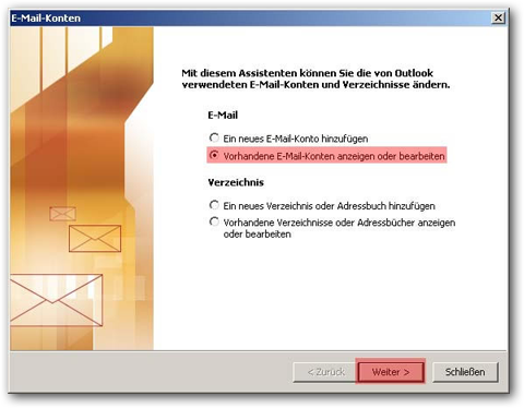 Anleitung Outlook 2002+2003 - Schritt 15