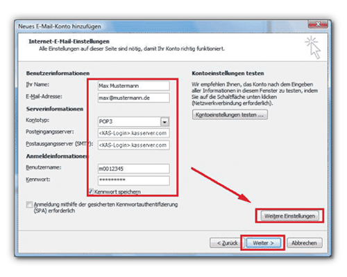 Anleitung Outlook 2007 - Schritt 5