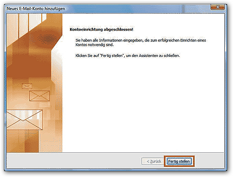 Anleitung Outlook 2007 - Schritt 8