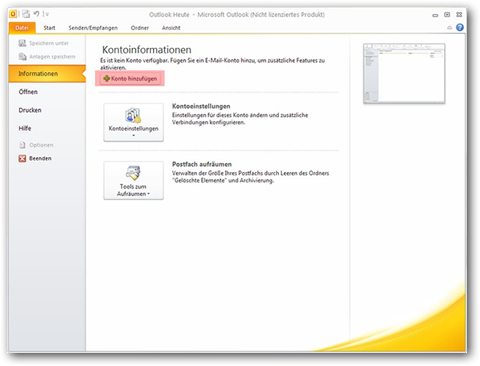 Outlook 2010 - Bild 1